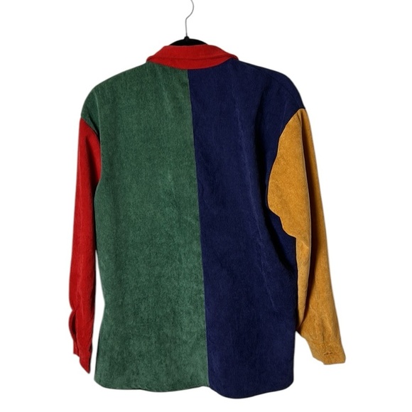 Oversized Corduroy women shirt ,PTP 22” women Colorblock ,colorful S/ M/ - Picture 6 of 14